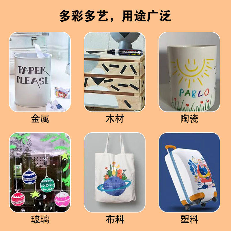 10mm High-Temperature Resistant Japanese-Style Industrial Metal Tire Hand-Painted Graffiti Touch-Up Waterproof Non-Fading Oil-Based Paint Pen