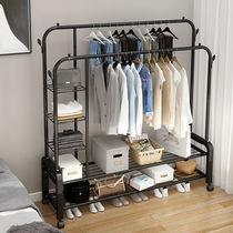 Simple clothes drying rack floor-standing vertical bedroom clothes hanging rack bold small balcony home clothes drying artifact strong