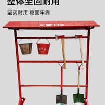 Single row fire protection tool rack outdoor fire protection equipment display rack fire protection hanger double row rack for fire protection tools