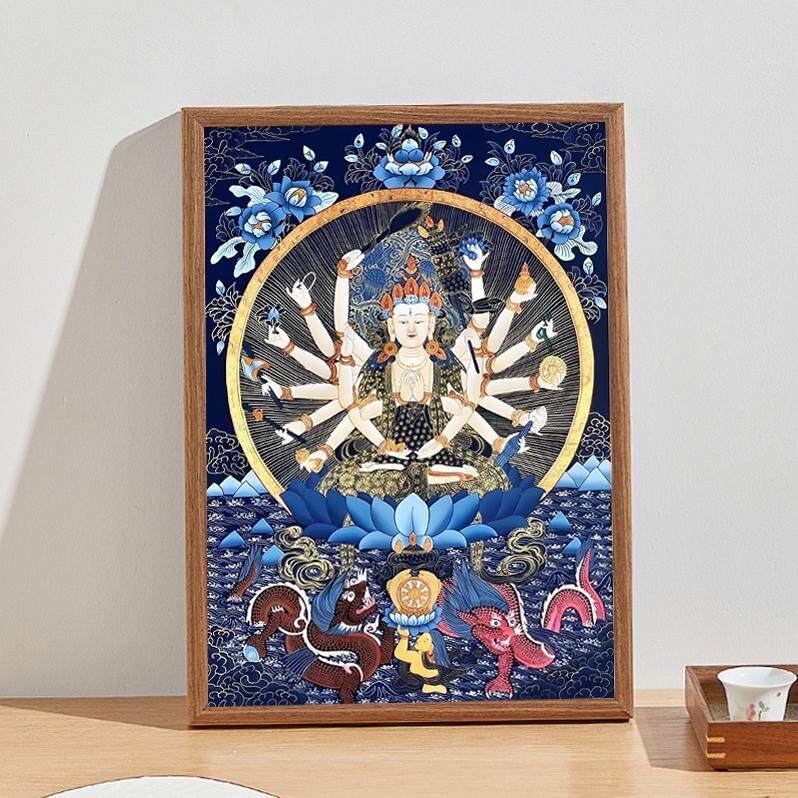 唐卡绿度母菩萨画像如何装饰书房或办公室？2026流行风水摆件解析
