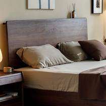 Nordic solid wood suspended box bed North American black walnut storage bed Japanese-style small apartment 1 5 meters 1 8 air pressure bed