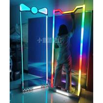 Jiangxi bar luminous dance stage LED stainless steel door frame gogo point stage mobile four-dimensional point jump 2 meters point jump