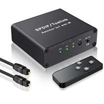 Digital audio fiber optic switcher 3 in 1 out SPDIF fiber optic 3 in 1 out with remote control 3x1Toslink