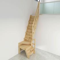 New small apartment attic staircase with extremely small opening wooden building customized home jump floor integral corner staircase takes up less space
