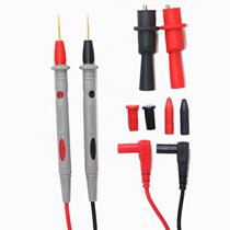 New universal multimeter test lead stick needle test line special pointed tip thin needle 10A silicone test lead line with clip