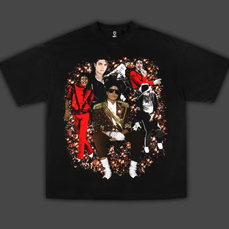 Michael Jackson T-Shirt Michael Jackson Classic Nostalgic Short-Sleeved T-Shirt for Men 2026