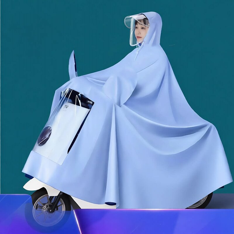 Electric Vehicle, Electric Motorcycle, Electric Scooter Raincoat, Single-Person, Unisex, Enlarged and Thickened, Full-Body Rain Poncho, Raincoat