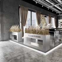 Iron flower box fence outdoor indoor sales department commercial street greening isolation flower trough combination custom-made outdoor flower bed