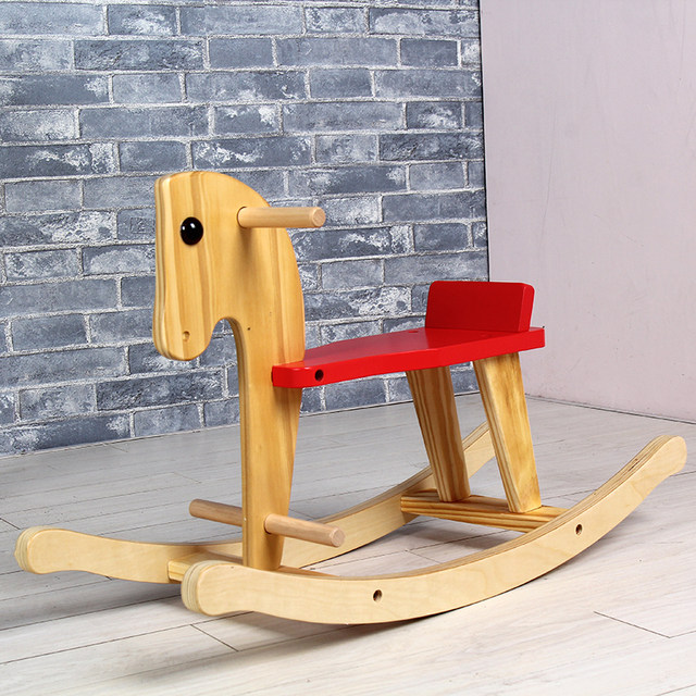 Special offer dual-purpose children's solid wood rocking horse rocking horse baby rocking horse baby rocking chair toy first birthday gift