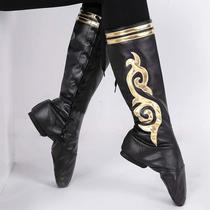 Mongolian boots womens Mongolian traditional dance shoes Tibetan boots mens ethnic minority riding boots Xinjiang Uygur Tibetan leather boots