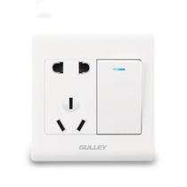 Multi-concealed double-pole relay switch with five-hole type control belt triple switch 86 one-open panel socket double throw