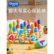 Baby solid cotton bowling toy childrens indoor silent ball sports large kindergarten baby puzzle