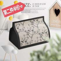 Cream style light luxury tissue box cotton and linen living room home car bathroom napkin box paper box paper set