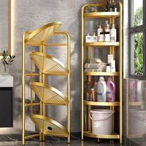 Bathroom storage rack triangle bathroom floor corner storage rack bathroom foldable multi-layer corner storage rack