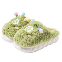 Cotton slippers for women in autumn and winter thick sole plush warm indoor home non-slip soft sole cute winter slippers for women