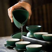 Japanese light luxury ceramic kung fu set home office office tea tray teapot tea cup tea set complete living room set