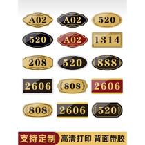 Limen brand number plate home high-end residential room number hotel room number hotel box door number digital sticker dormitory