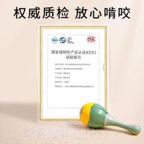 Baby toy hand rattle for newborns 0 to 3 months and 6 years old baby grasping training hammer chewable rattle