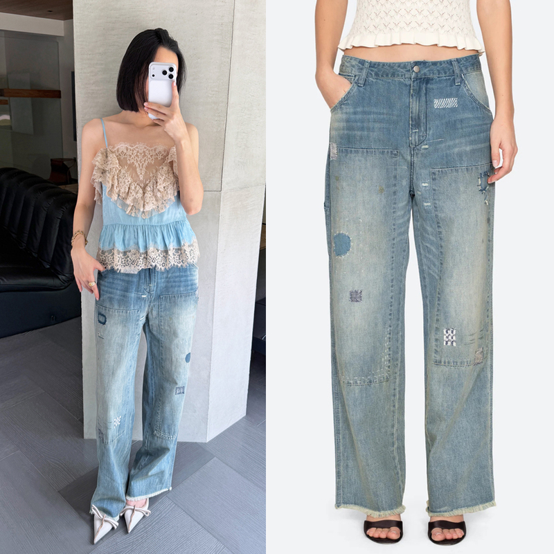 Giant Hippie, Giant Fashion! 20 Handmade Crafts Se@ Poster-Style Embroidered Inkjet Frayed Denim Jeans Giant Hippie, Giant Fashion! 20 Handmade Crafts Se@ Poster-Style Embroidered Inkjet Frayed Denim Jeans