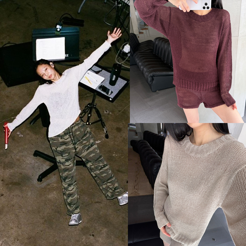 Jennie's Same Style~2900+ in Stock Los Angeles Brand Round Neck Linen Knitwear 63