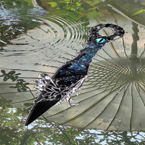 Kunai hand-made knife finished product falling moon finished product cyberpunk moon butterfly utility knife gift unboxing ornaments