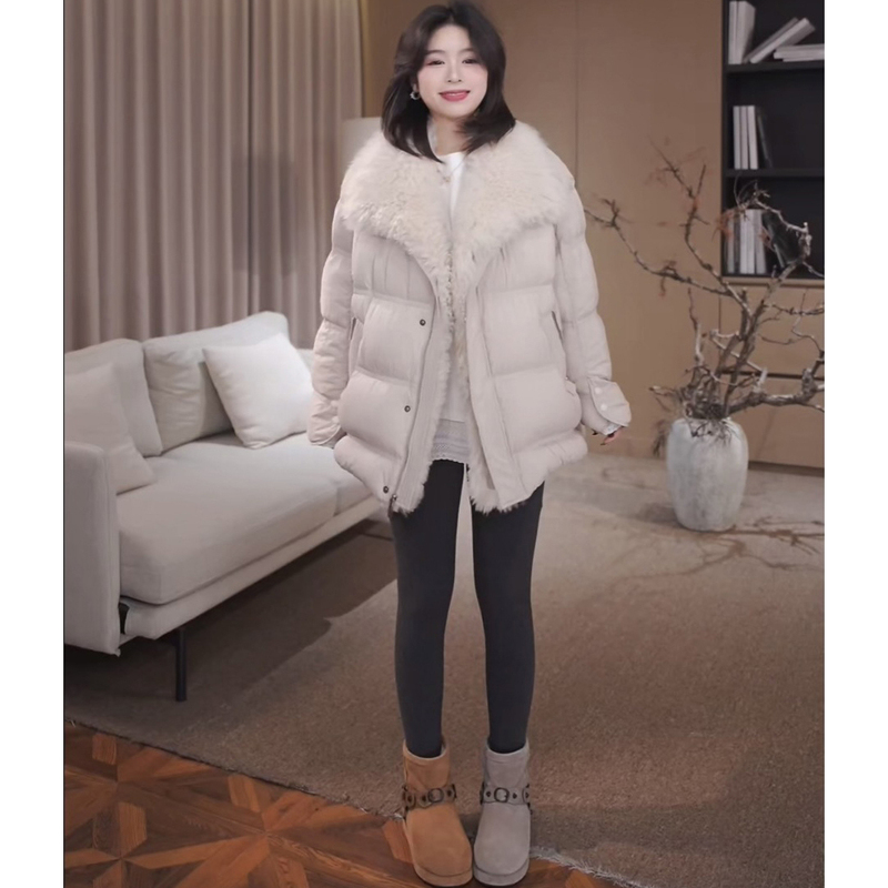Laoqin Private Collection [Snow Velvet Warm Sun] 90% Goose down Cloud Warm down Jacket Women's Winter Fur Collar Coat 71103