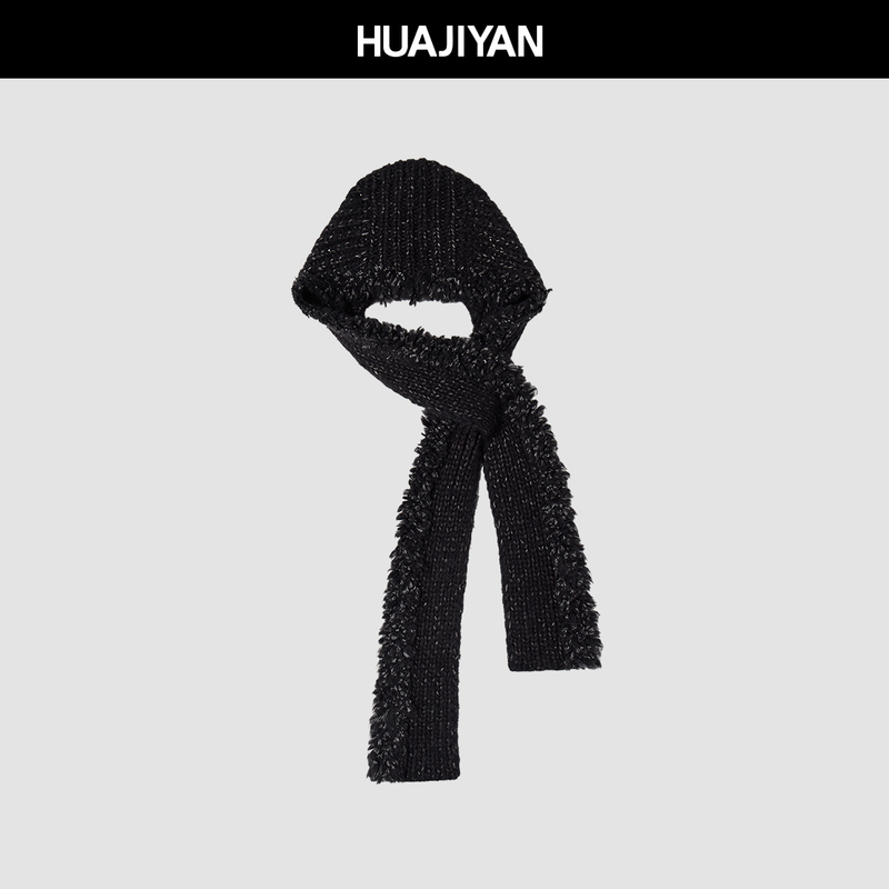 Huajiyan [Accessories Series] Sheep Wool Blend Everyday Casual All-In-One Ear Protection Scarf