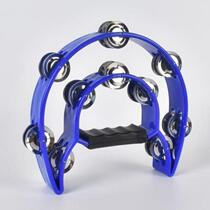 KTV hand bell double row bell ring adult percussion plastic tambourine large double layer flower drum ring half moon bell