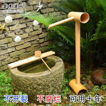  Japanese-style imitation bamboo running water device ornaments Yongdong garden fish tank stone trough basin pot PVC plastic bamboo row circulating fountain