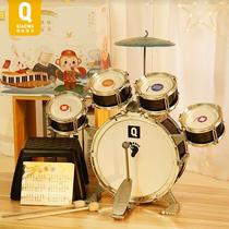 Pretty baby baby drum set for children beginners toy musical instrument jazz drum male 1-4 years old baby drum home use 5