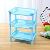 New kitchen and bathroom mini storage rack desktop sundries rack plastic corner multi-layer floor-standing (2