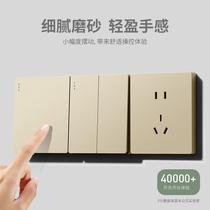 Type 86 one-two-three-four-open single-open double-open double-control double-linked one-light two-control switch large plate concealed wall panel