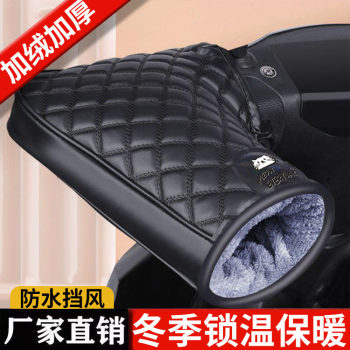 Electric handlebar cover winter thickened warm waterproof gloves motorcycle plus velvet windproof battery car waterproof universal type