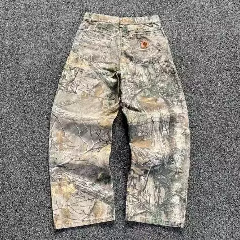 Широкие камуфляжные брюки, свободный прямой крой, размеры M–XXL, камуфляжный принт
