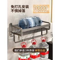 No punching simple black toilet brush holder set space aluminum bathroom toilet rack toilet brush head cup holder square