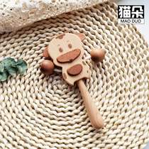 Baby oral cocoa toy chew gift box newborn baby log rattle full moon to chew