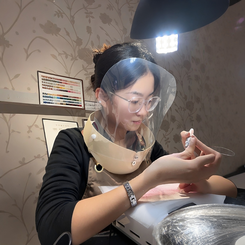 High-Definition Transparent Manicurist Dust-Proof Mask, Adjustable, Anti-Splash, Anti-Nail Debris, Special Full-Face Protection Tool