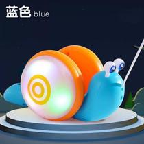 New same style childrens leash dragging snail educational toy electric light music pull string dragging baby toddler