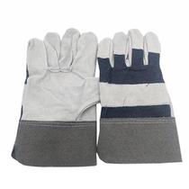 New style labor protection gloves two-layer cowhide full-length leather neck denim welding gloves factory direct selling welding gloves