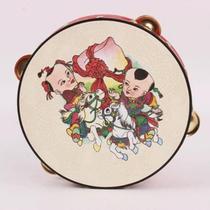 Childrens percussion instrument sheepskin money drum kindergarten teacher uses large and small tambourine plastic Xinjiang dance tambourine