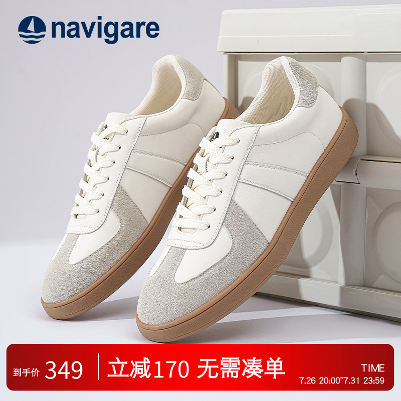 Navigare Italian Small Sailboat Style Men's Shoes 2026 Spring and Summer New White Casual Comfortable Sneakers