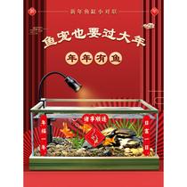 Fish tank New Year Spring Festival couplets stickers aquarium creative landscaping festive decorations turtle tank mini Spring Festival couplets