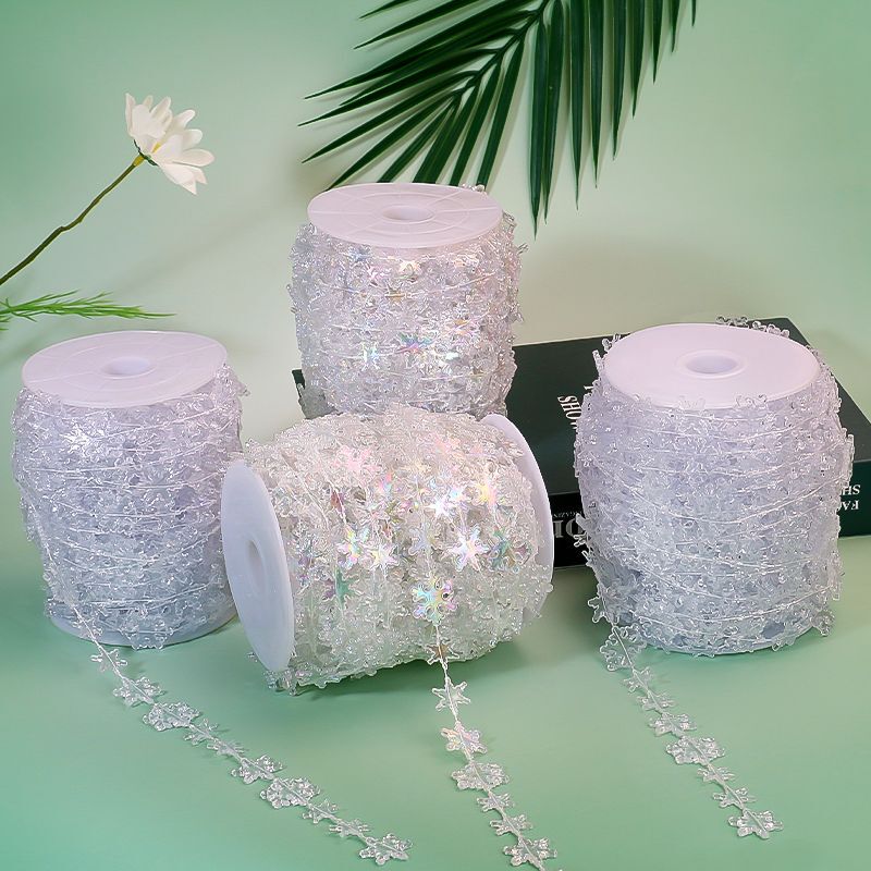 Wedding Acrylic Bead Curtain Transparent Bead String Snowflake Bead Chain Party Decoration Door Curtain Window Decoration Material Chain Wedding Acrylic Bead Curtain Transparent Bead String Snowflake Bead Chain Party Decoration Door Curtain Window Decoration Material Chain