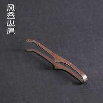Chinese handmade hammered copper pure copper tea clip non-slip tea cup clip tea tweezers kung fu tea ceremony spare parts