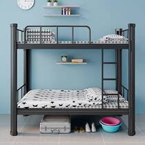 Bunk bunk iron bed staff iron bed student dormitory bunk bed apartment iron frame bed construction site high and low bed full profile