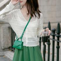 Cardigan spring and summer new hollow coat Shijia sweater sweater sun protection shirt summer thin skirt loose and gentle