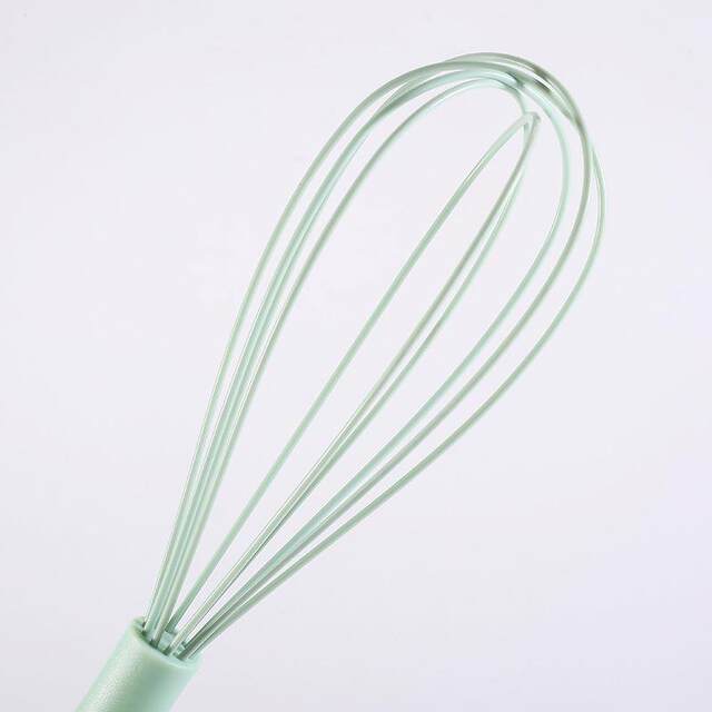Manual egg beater PP handle egg mixer handheld silicone stainless steel mixing rod home kitchen baking tool