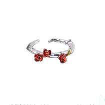 Rose flower ring personalized sterling silver small ring for women heart-warming series to give your girlfriend a romantic surprise light luxury literary and artistic heart-warming gift