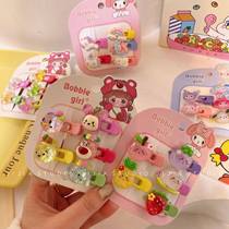 5 packs of cartoon cute baby hair clips with sides that won’t hurt hair three-dimensional small animal duckbill clips for children hair clips