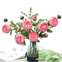 2-head moisturizing peony artificial flowers home wedding photography soft furnishings decoration Taobao cross-border
